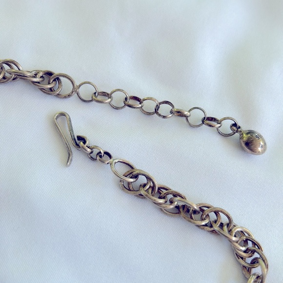 Ilaria Signed 950 Peruvian Silver Necklace - Picture 4 of 7